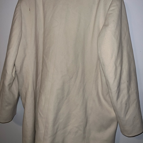 L.L. Bean Women's Wool Ivory Coat Size  Xl Aprox. Car Coat-Classic U - Picture 8 of 8